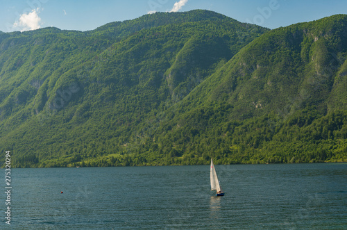 Fototapeta Naklejka Na Ścianę i Meble -  magnificent landscape of mountains in Slovenia, lake Bohinj