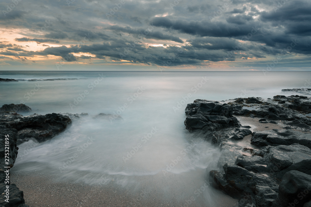 océan au coucher de soleil