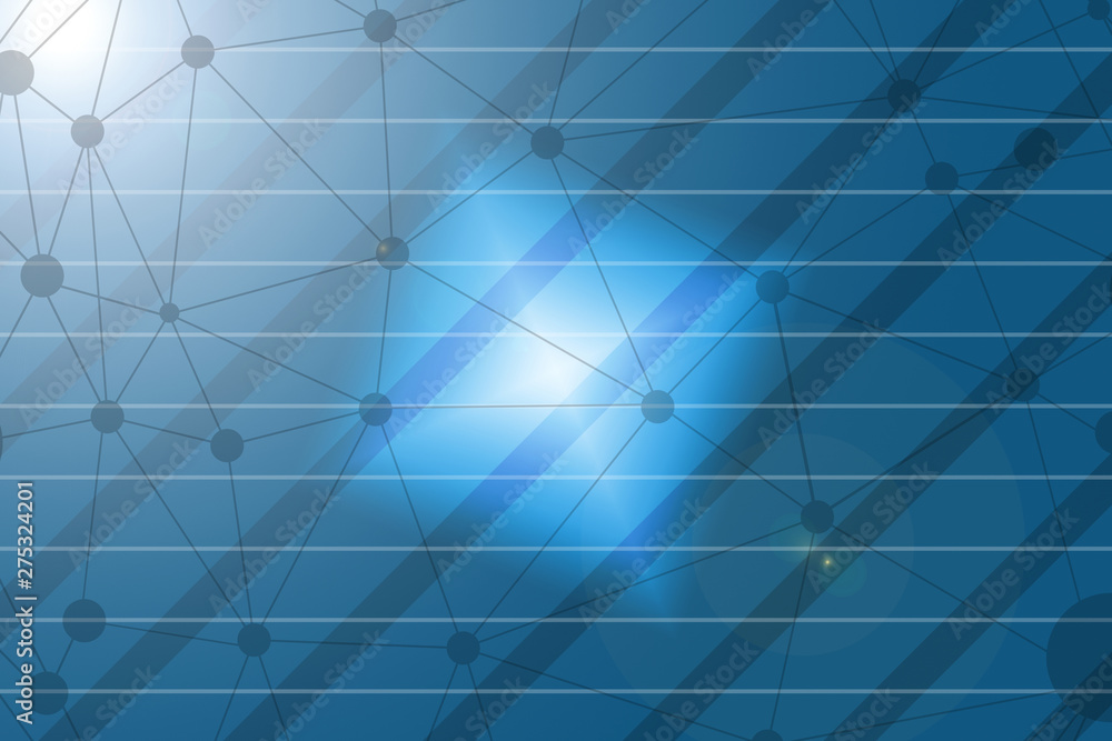 Fototapeta premium abstract, technology, blue, concept, fractal, light, space, design, wave, science, pattern, wallpaper, business, grid, backdrop, black, texture, motion, illustration, line, template, composition