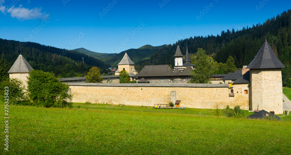 Panorama of Sucevita Monastery, Romania