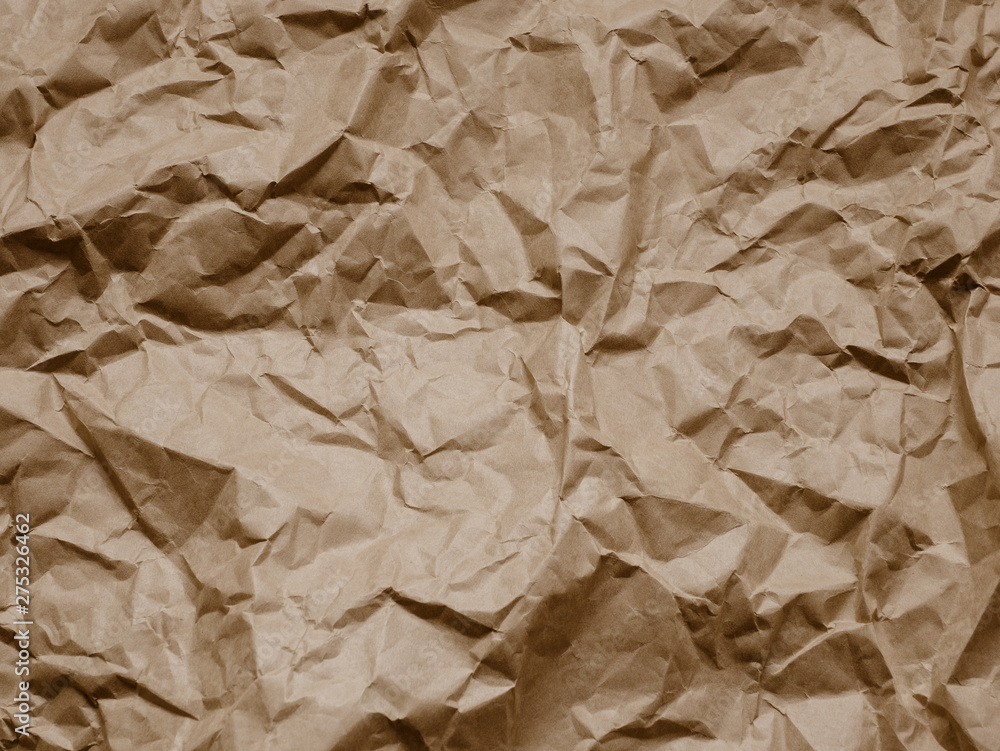 Old crumpled brown paper texture Old crumpled brown paper texture