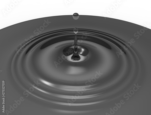 3d rendering of a water drop isolated in studio background.