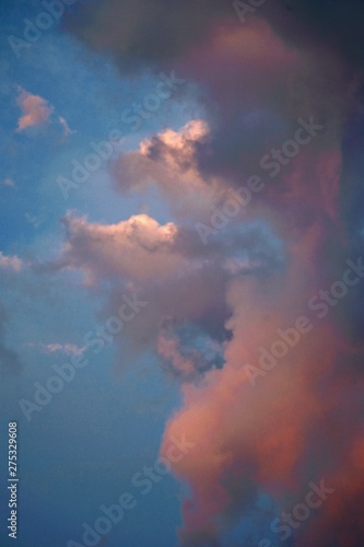 Pink Clouds on a Blue Sky