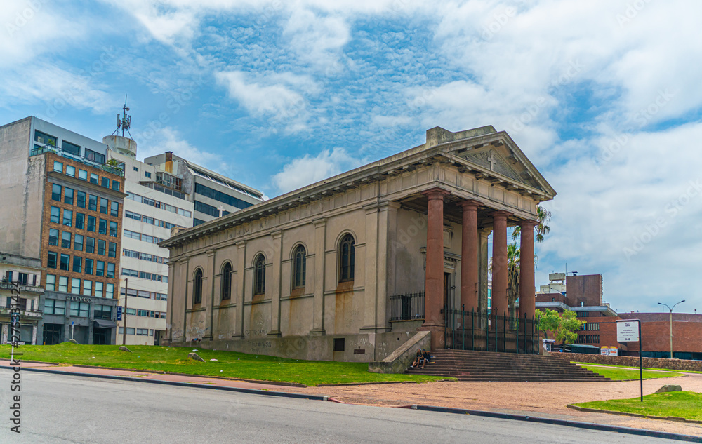 Fototapeta premium Cathedral of the holy Three unity (Templo de la Santisma Trinidad de la Iglesia Anglicana del Uruguay), Montevideo, Uruguay, January 26th 2019