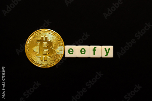 Foto Word Beefy made up of cubes
