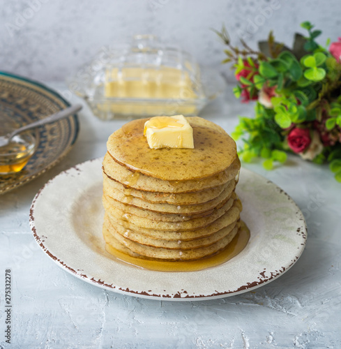 Moroccan pancakes Baghrir or Beghrir or crapes with 1000 holes photo