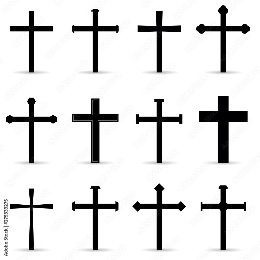 cross icon vector set one cross icon vector set one