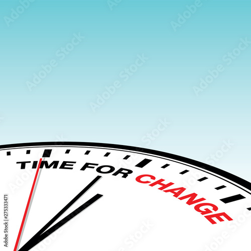 time for change with clock illustration