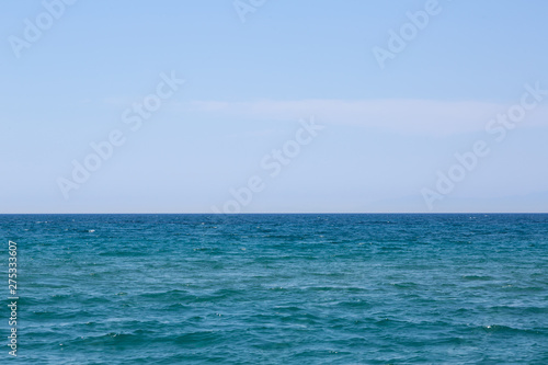 Blue sky with clouds over sea. Nature composition. © raland