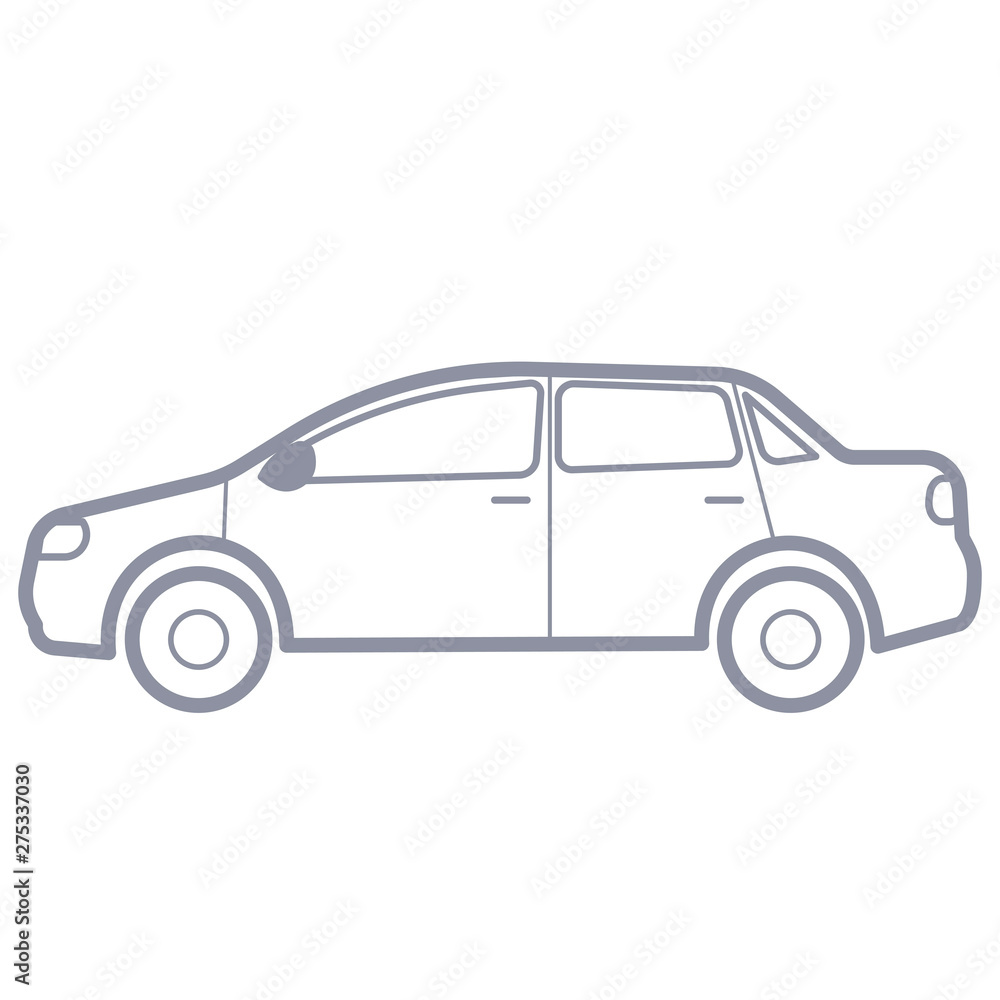 Car, isolated vector graphics