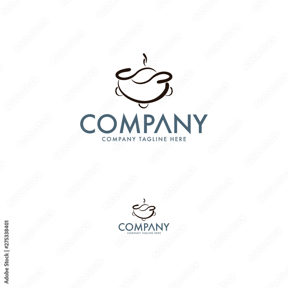 Creative restaurant logo design template