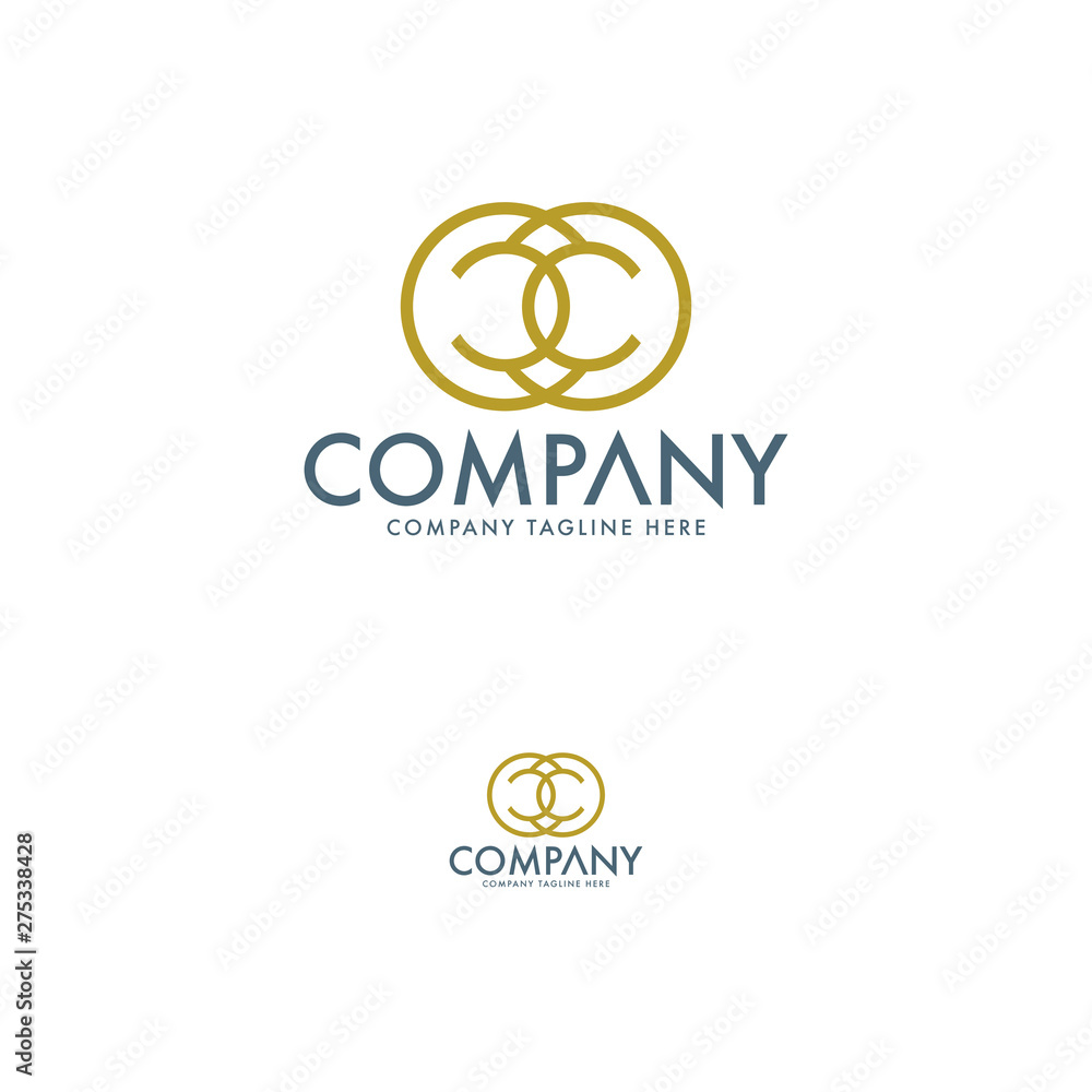 Luxury C letter logo design template