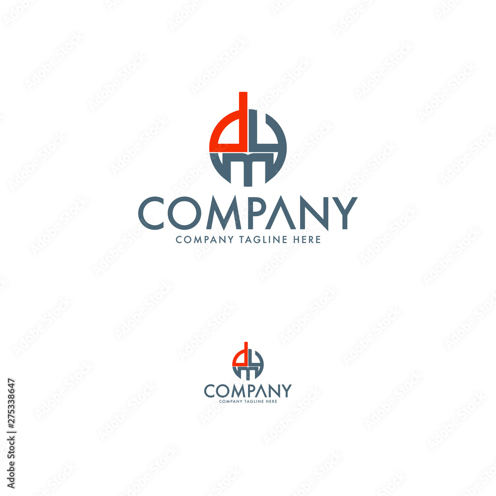 Creative letter D M Y logo design template. Architecture logo. - obrazy, fototapety, plakaty 