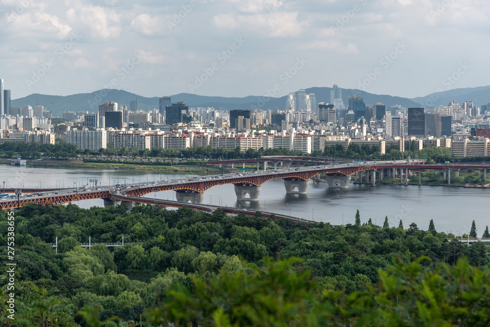 Bridge from downtown to the main city in Korea
