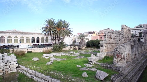 Apollo temple in Siracusa, Sicily. Italy
