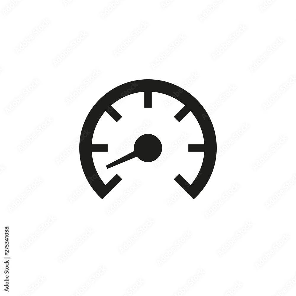 Icon of the tachometer. Simple vector illustration