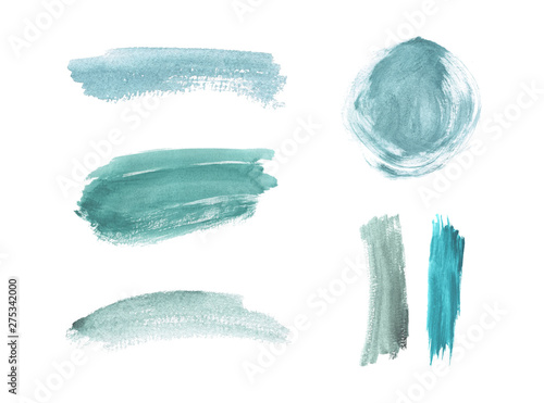 Mint brush stroke watercolor texture. Abstract watercolor washes. Trendy background for banner, flyer, poster, save the date, greeting, wedding invitation