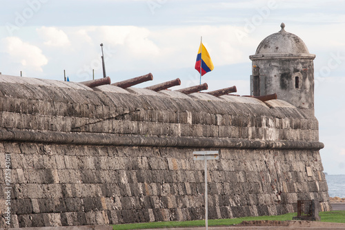 historic castle of San Felipe De Barajas, Cartagena Colombia. photo