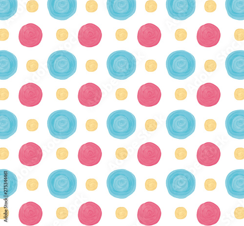 Colorful acrylic circles pattern with pastel colors