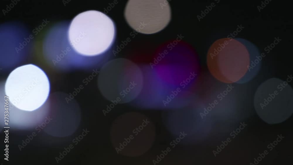 Out of focus night road beautiful color approaching car headlights Out of focus night road beautiful color approaching car headlights