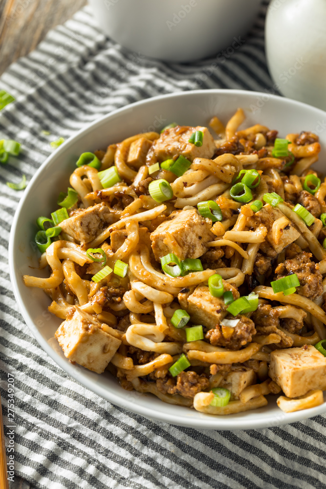 Homemade Japanese Mapo Tofu Udon Noodles Homemade Japanese Mapo Tofu Udon Noodles