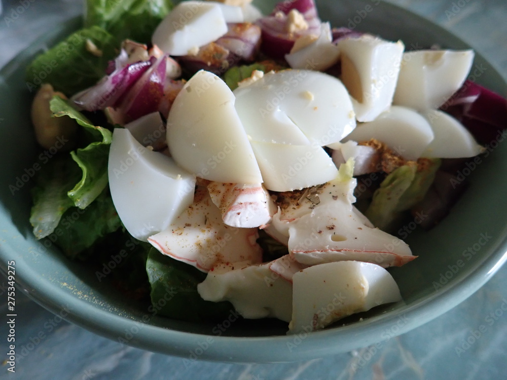 bowl of a fresh vegetable salad bowl of a fresh vegetable salad