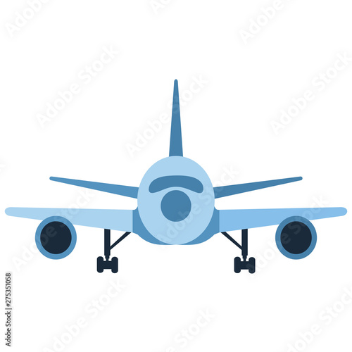 Airplane on a white background
