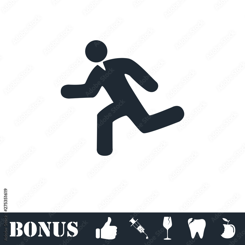 Run icon flat Run icon flat