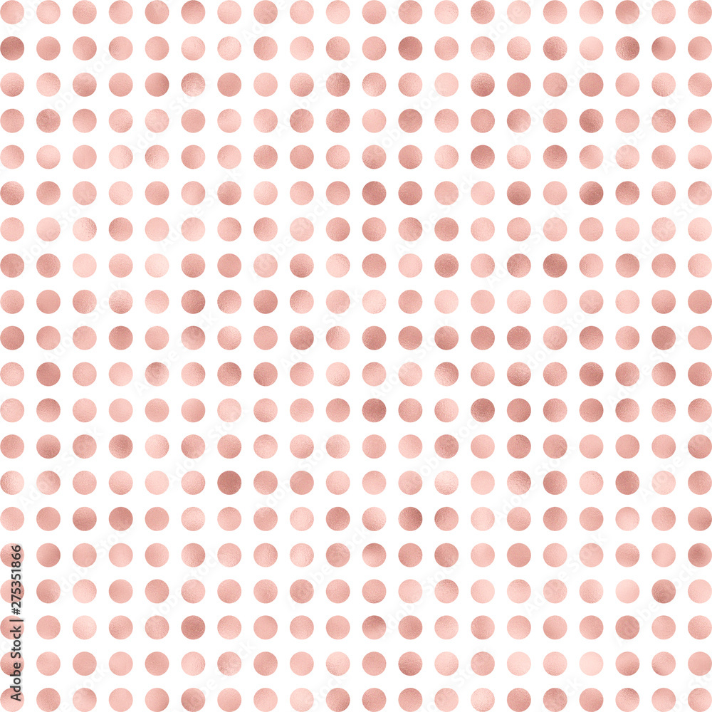 Rose Gold Foil Polka Dots On White Background, Digital Rose Gold Rose Gold Foil Polka Dots On White Background, Digital Rose Gold