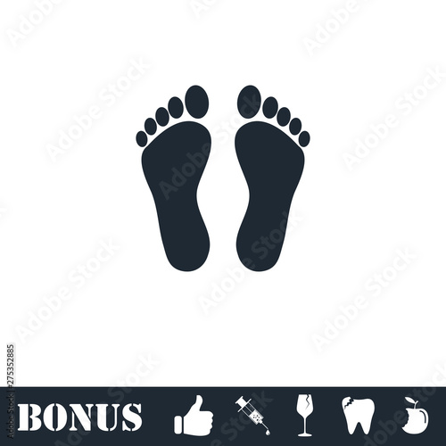 Footprint icon flat