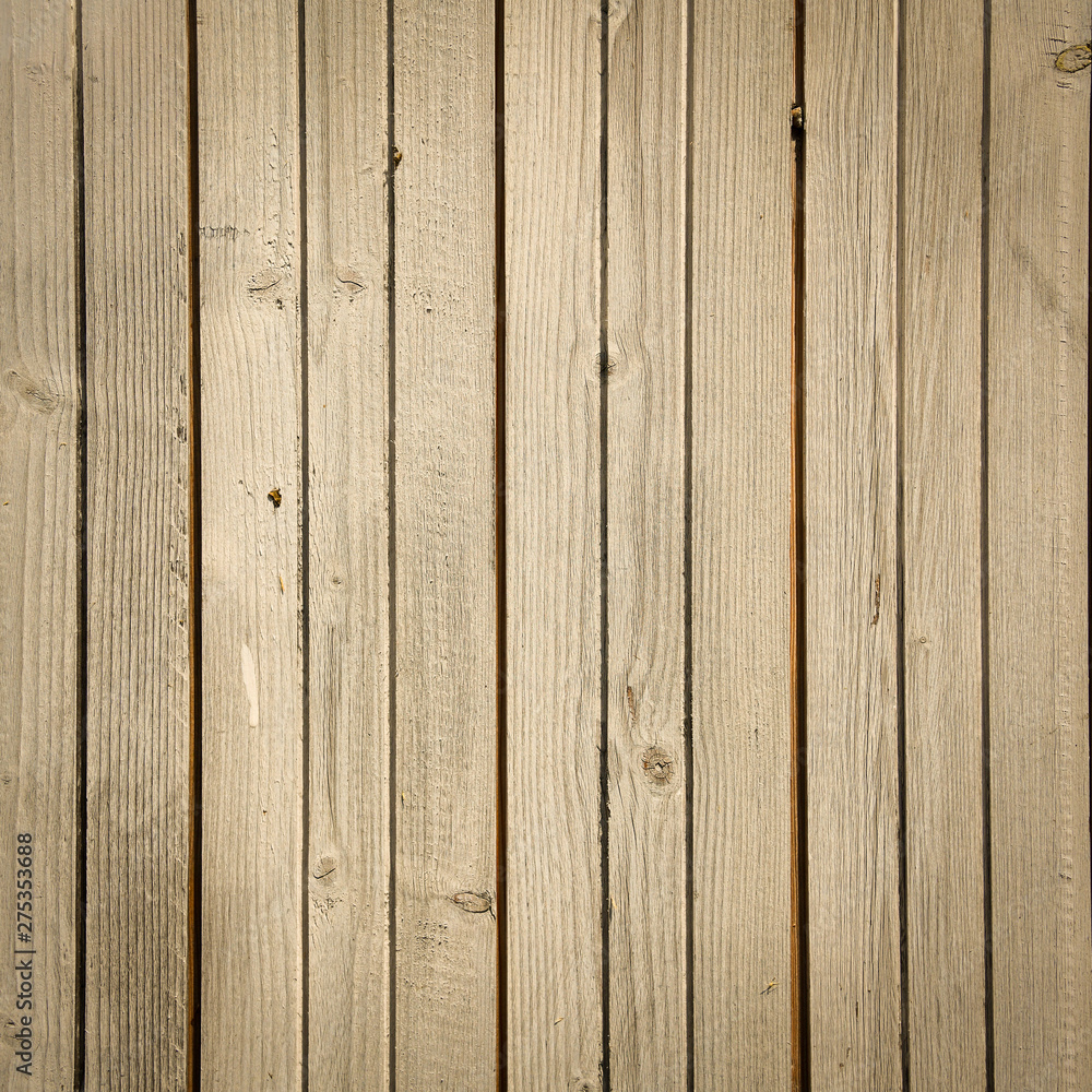 Wall made of wooden planks with weathered paint Wall made of wooden planks with weathered paint