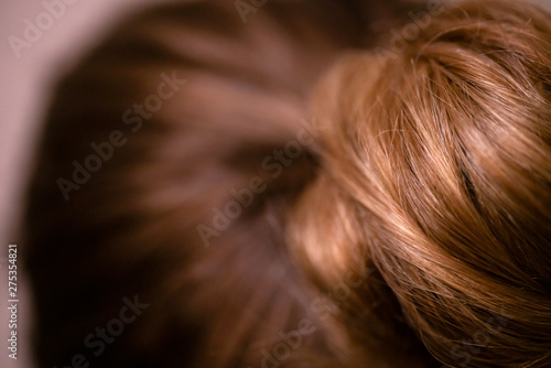 closeup of womans bun