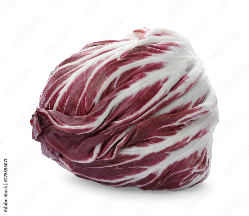 Fototapeta premium Fresh ripe red cabbage isolated on white