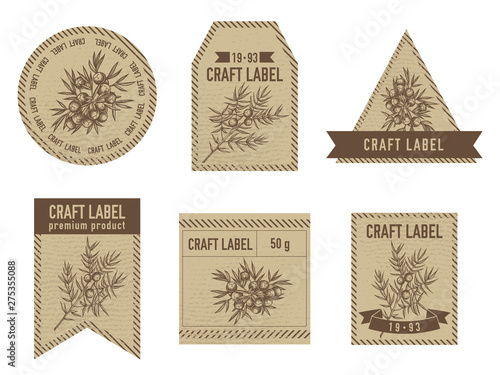 Craft labels with juniper