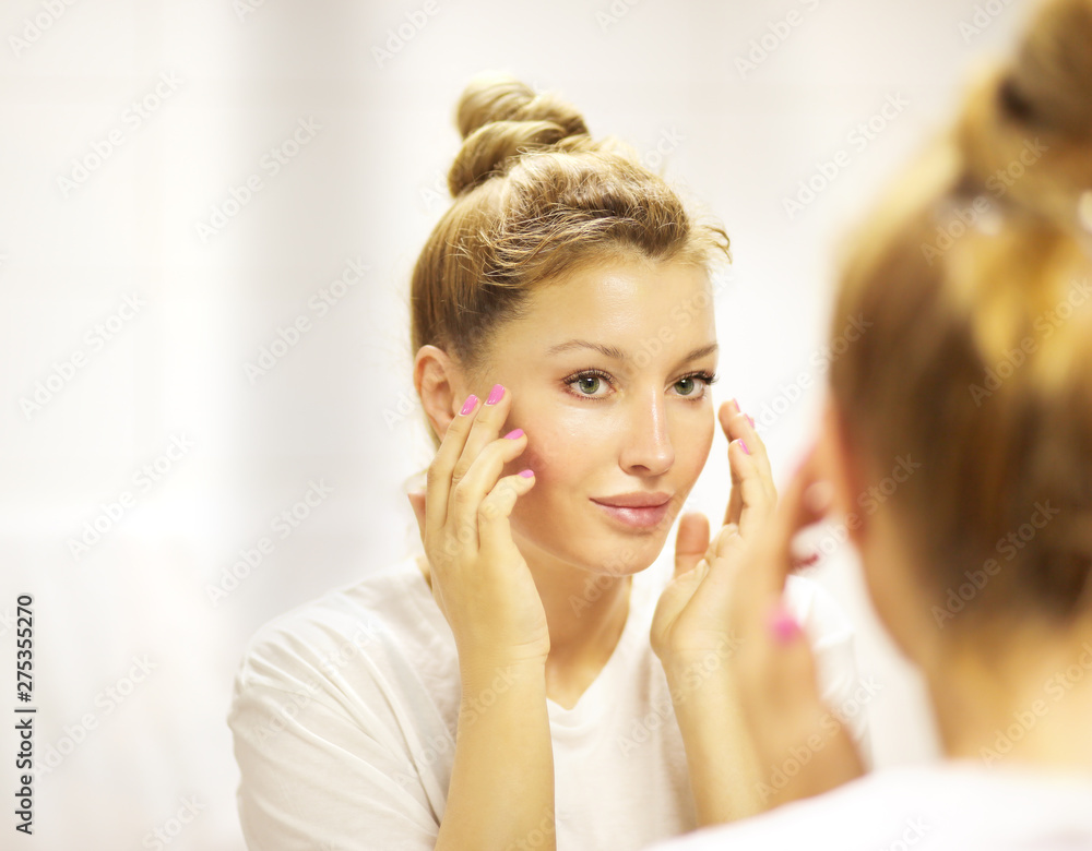 Magic anti-aging cream.Applying the cream Magic anti-aging cream.Applying the cream
