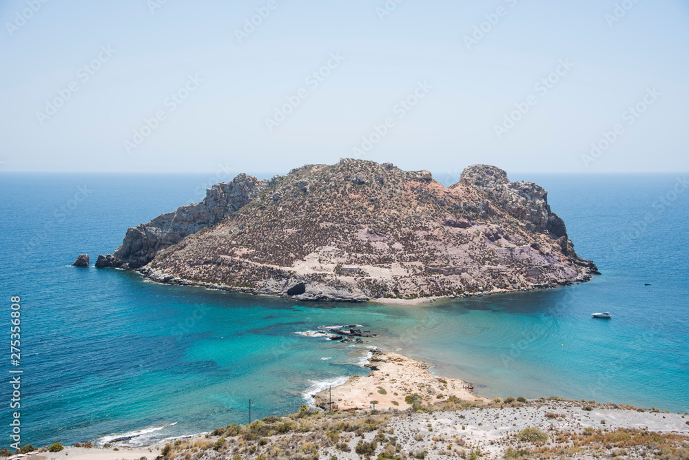 Fototapeta premium Isla del Fraile on the coast of Aguilas in Spain