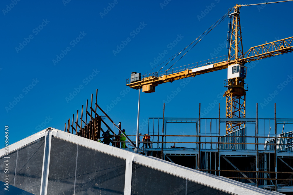 Construction Site with Crane
