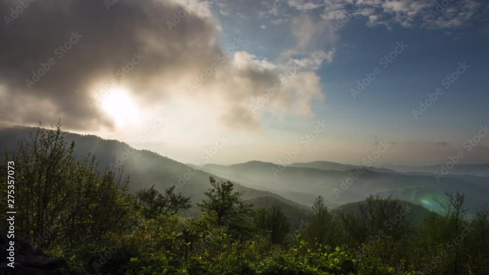 Sunset from the Smokey Mountains with clouds Sunset from the Smokey Mountains with clouds