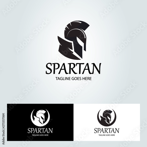 Spartan logo design template. Vector illustration