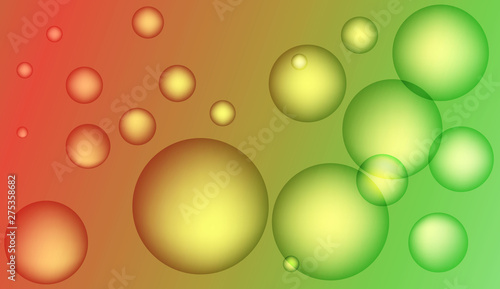 Background with bubbles. Design for your header page, ad, poster, banner. Pastel Gradient Color Vector illustration.