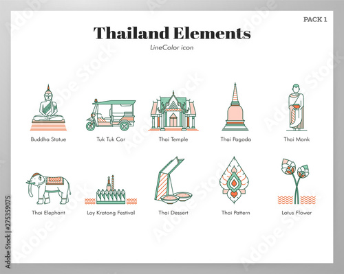 Thailand elements LineColor pack