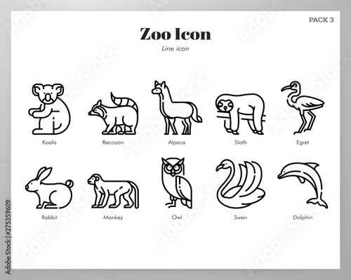 Zoo icons Line pack