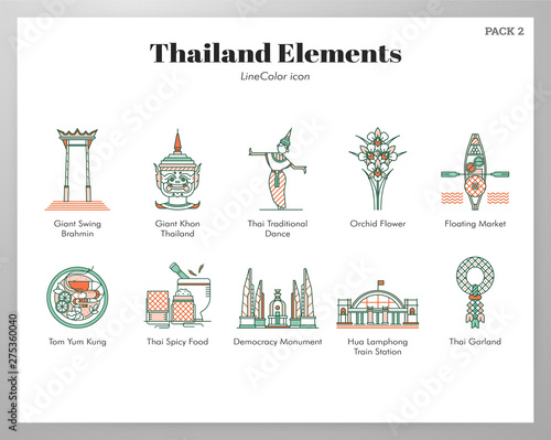 Thailand elements LineColor pack