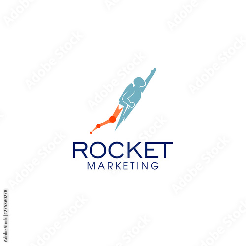 best original logo designs inspiration and concept for rocket marketing by sbnotion