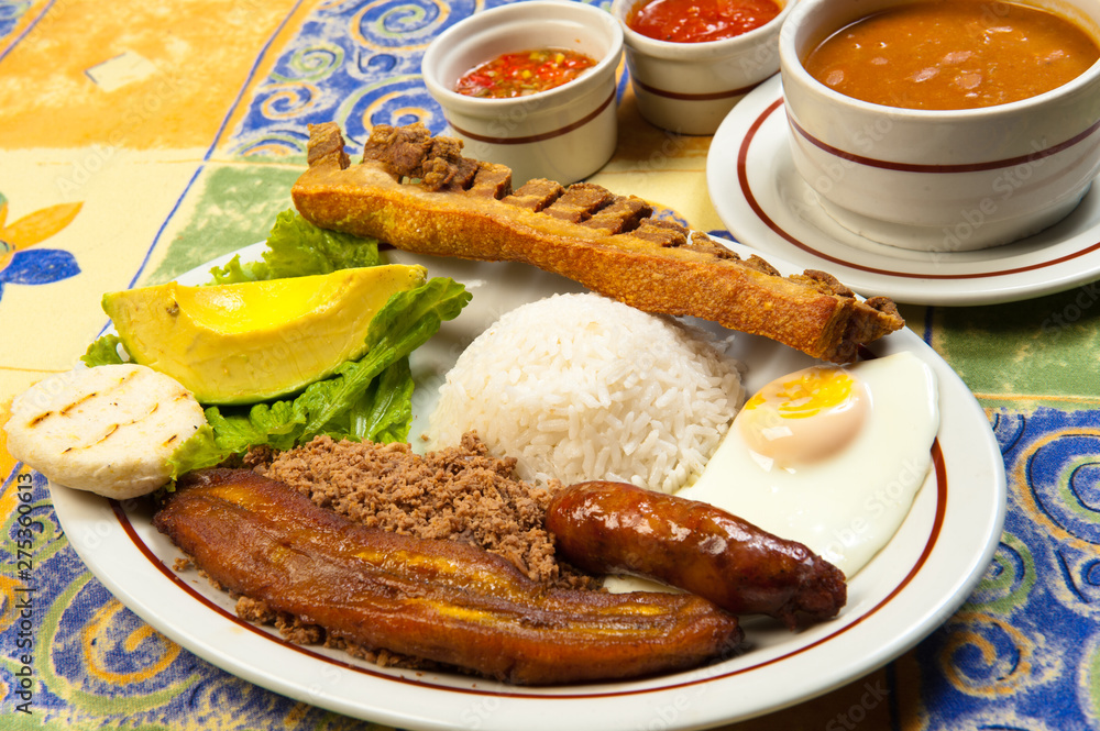 Bandeja Paisa, Traditional Colombian Food Stock Photo | Adobe Stock