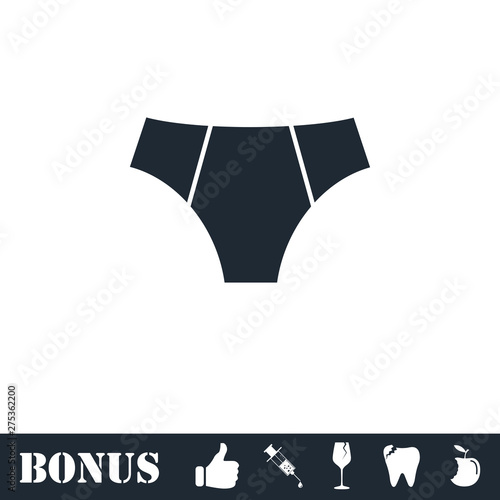 Male underpants icon flat