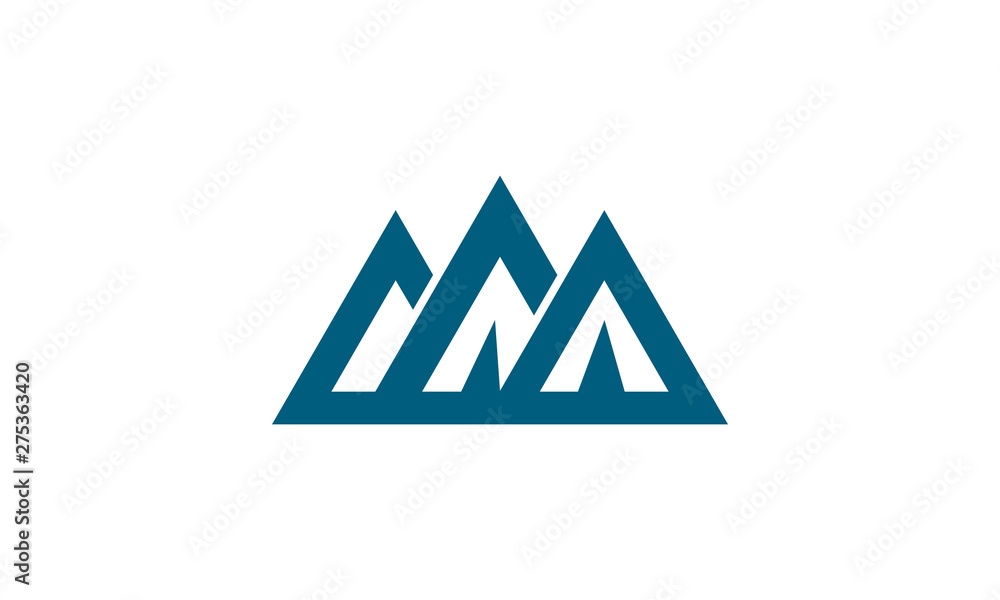 abstract mountain peak logo