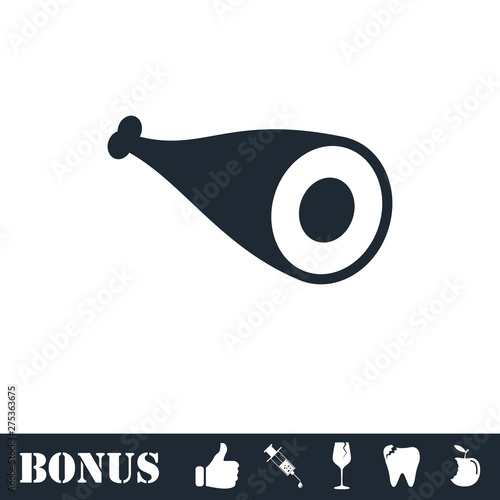 Meat icon flat