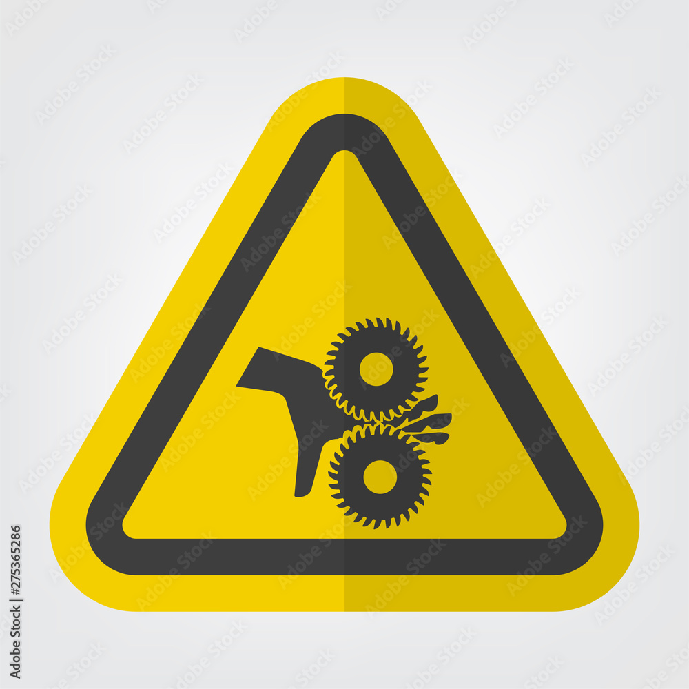 Cutting of Fingers Rotating Blades Symbol Sign Isolate On White Background,Vector Illustration EPS.10