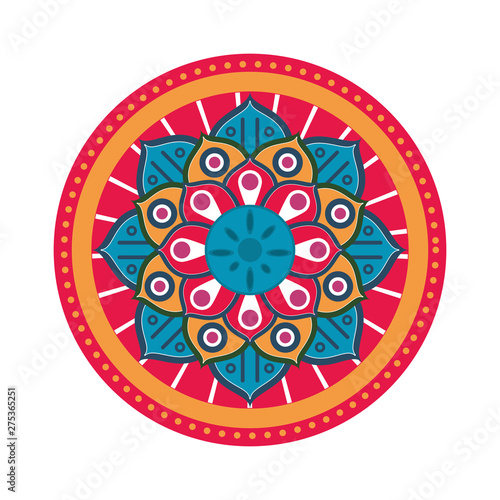 tradicional indian embroidery blanket icon